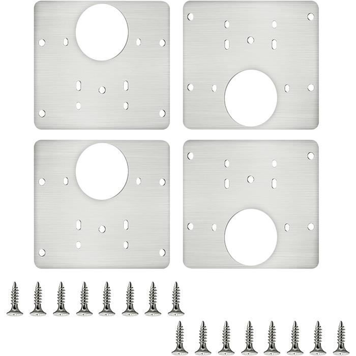 Bgsha Plaque de Réparation de Charnière d'Armoire Kit d'Outils de Réparation de Plaque Latérale avec Vis de Montage Bgsha Plaque de Réparation de Charnière d'Armoire Kit d'Outils de Réparation de Plaque Latérale avec Vis de Montage