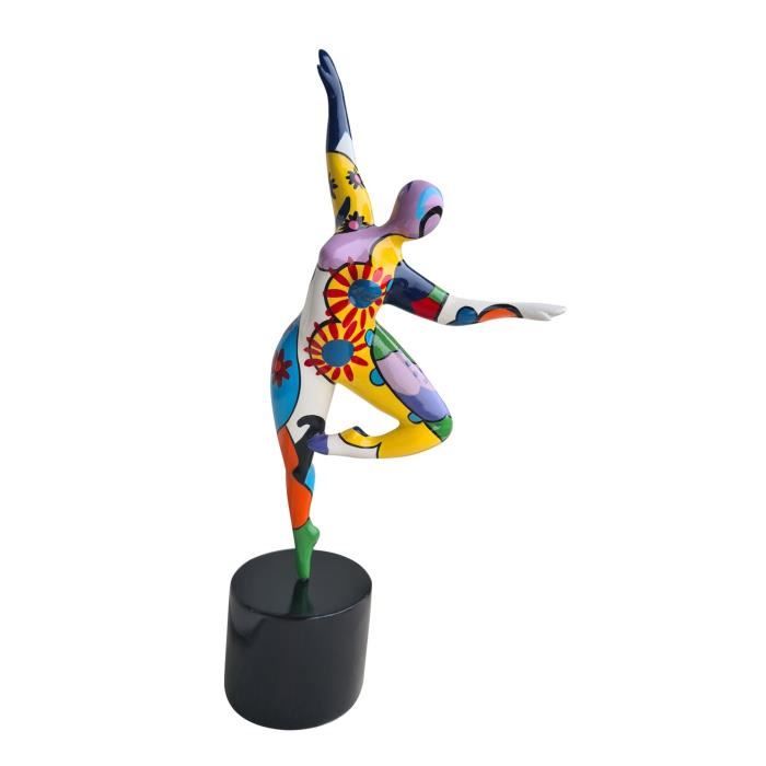 Statue Danseuse Laure Terrier - Style Niki De Saint Phalle - Hauteur 27 Cm - Décoration Ou Collection