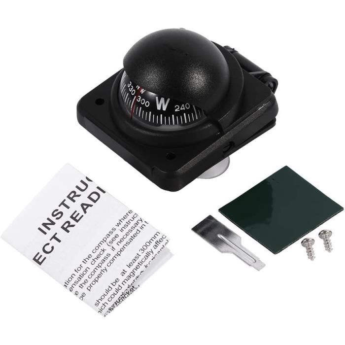 Mini Boussole à Ventouse Pour Tableau De Bord - 4x2,9x2,9 Cm, Couleur Aléatoire, ABS, Pour Voiture, Caravane, Bateau