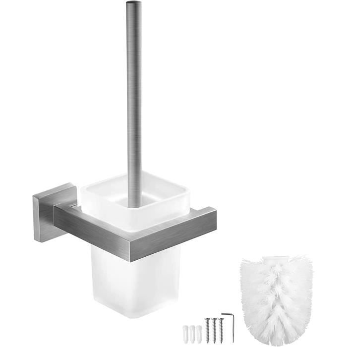 Brosse De Toilette En Verre Avec 2 Brosses De Rechange - Brosse Wc Avec Brosse De Toilette En Verre Avec 2 Brosses De Rechange - Brosse Wc Avec