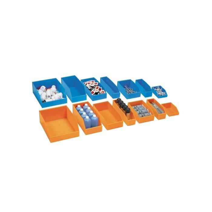 Bac à Bec Polypropylène Alvéolaire Orange - 2 L - Dimensions 280x90x105 Mm - Lot De 25 - Neuf