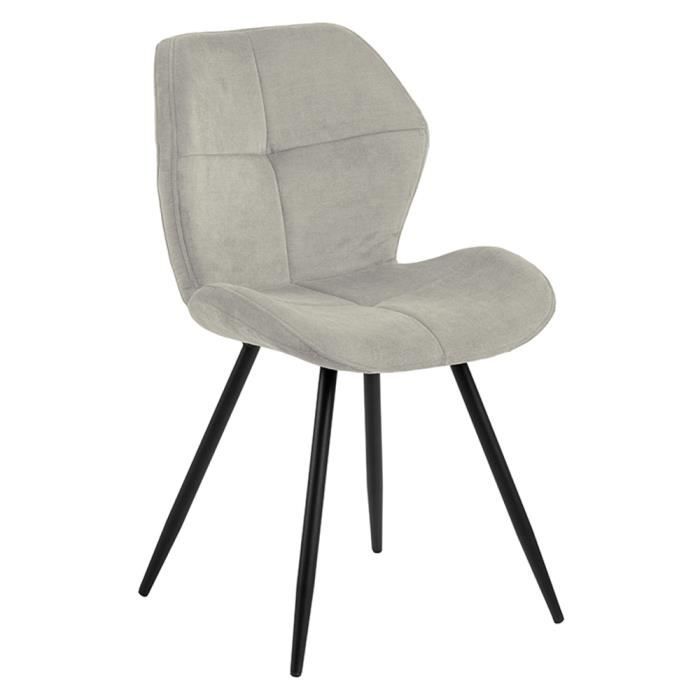 Chaise de Salle à Manger Darius Sable - Smuk - Gris - Métal