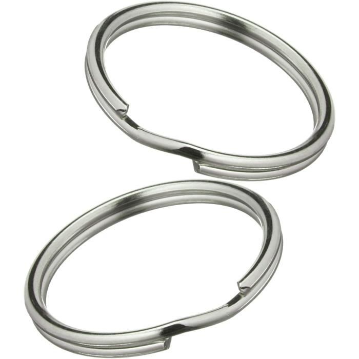 Anneaux Porte-clés Fendus En Métal - Lot De 200, Diamètre 5 Mm, Couleur Rouge - Pour Bricolage, Bijoux, Clés - 10