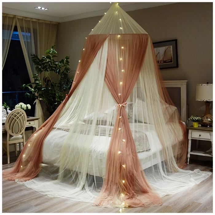 Dome Moustiquaire De Lit Adulte Enfant Ciel De Lit Princesse Romantique Lit A Baldaquin Moustiquaire Suspendu Decoration Pour Lit Cdiscount Maison