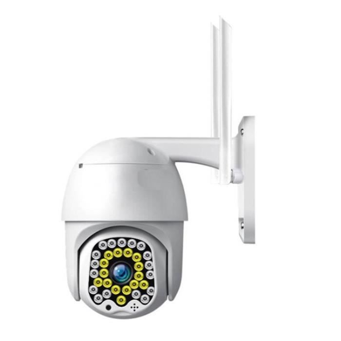 Caméra 1080p 32 LED Caméra IP WIFI Vision Nocturne Connecté Téléphone  Intérieur Extérieur Etanche Sécurité Maison