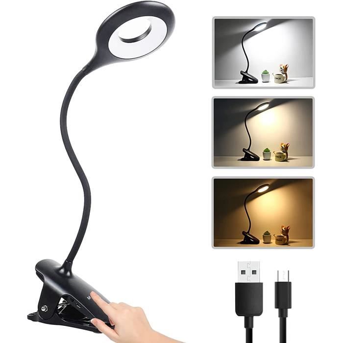 Lampe de Bureau - LED Rechargeable - 28 LEDs - 3 Couleurs - Intensité Variable