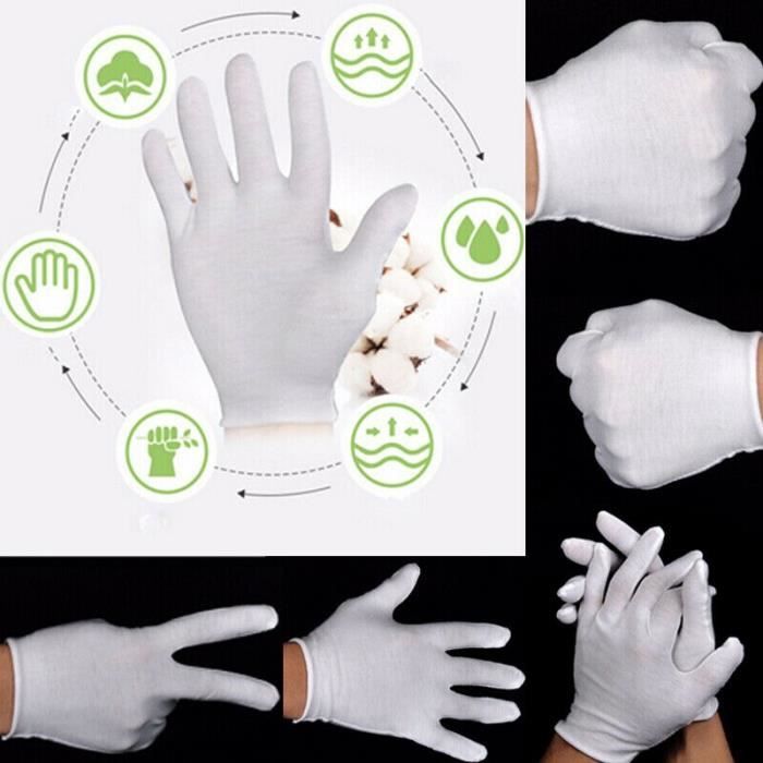Lot De Gants De Travail En Coton Interlock Manutention Fine
