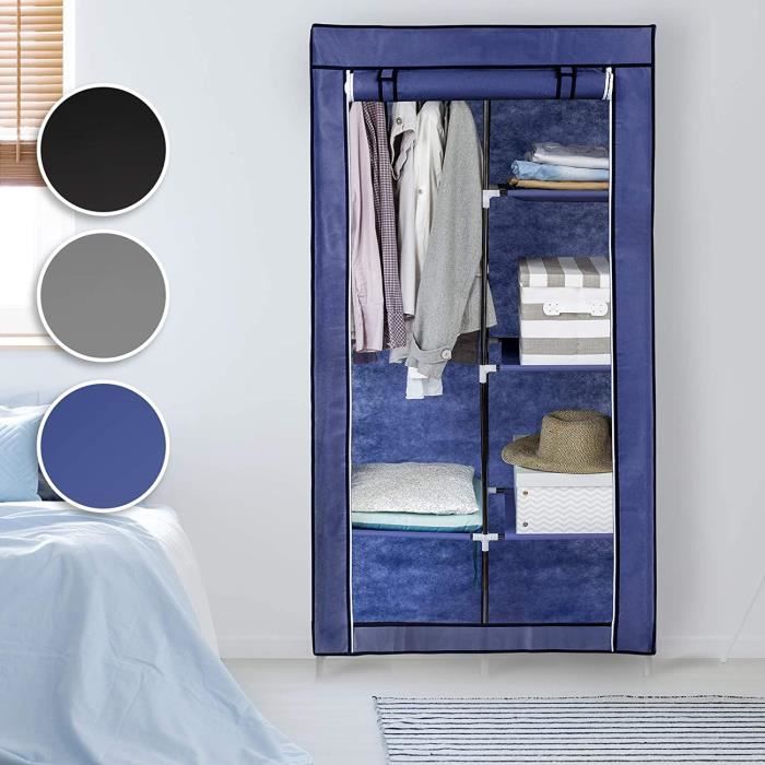 Armoire de Rangement Penderie Vetement Armoire en Tissu Porte