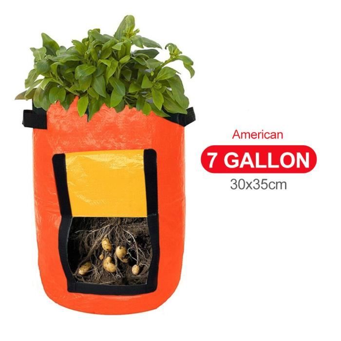 Sacs De Culture Pommes De Terre 40L - Lot De 4 - Avec Rabat Et Poignées - Multicolores