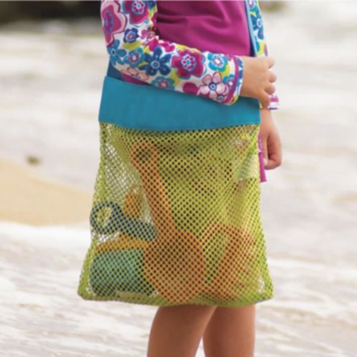 Sac de Plage Grand en Mailles larges idéal pour les Jouets de sable