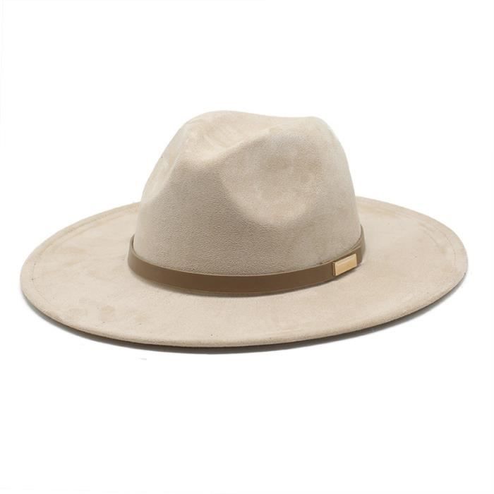 Chapeau Cowboy En Daim Synthétique - Réglable 58-61cm - Style Western Pour Hommes Et Femmes
