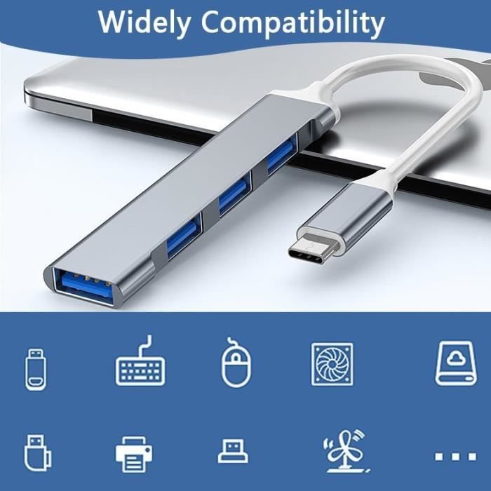 MAVINEX USB C Hub - 4x USB 3.0 Ports UltraSlim Aluminium