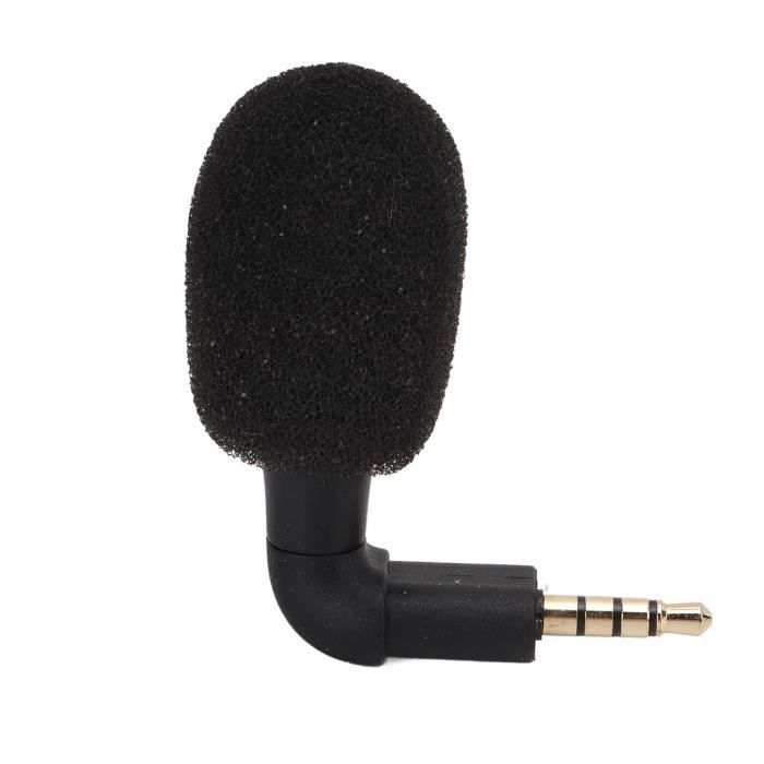 Cikonielf Petit micro portable Mini microphone omnidirectionnel jack 3,5  mm, radio surround 360 °, micro audio optique externe