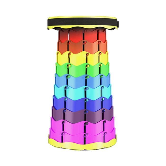 Tabouret Pliant Télescopique à Siège Rétractable - COLAXI - Réglable en hauteur - Pliable - Vendu à lunité