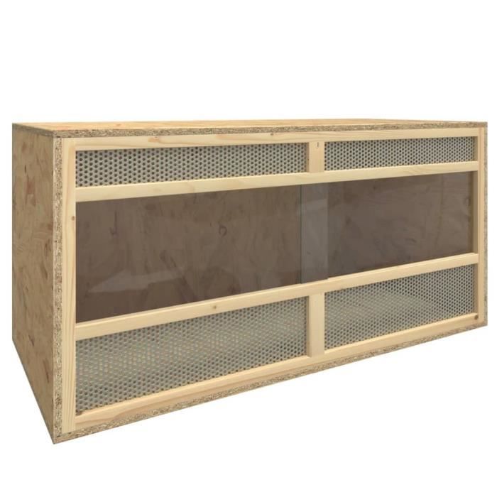 Terrarium - CUQUE - CQ003 - Bois dingénierie - Verre - Acier - 525x47x755 cm