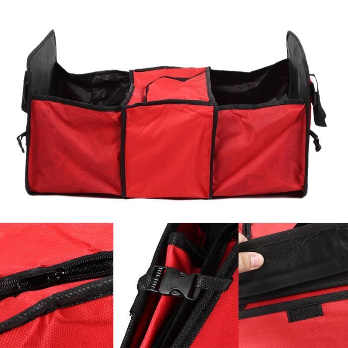 Trousse De Premiers Secours Vide Rouge – 29x19,5x17,5 Cm, 6 Poches Filet, Bandes élastiques, Poignée De Transport