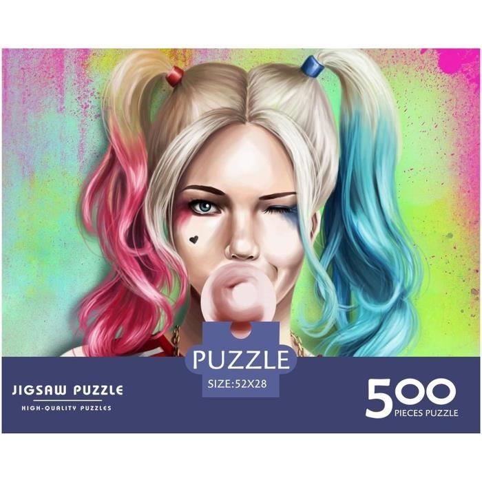 Puzzle Harley Quinn Joker - 120, 252 Ou 500 Pièces, Motif Carte à Jouer, Marque LETBaby