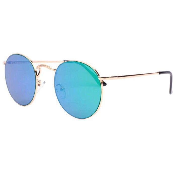 Lunettes de soleil rondes miroir bleu Olky Bleu Taille unique