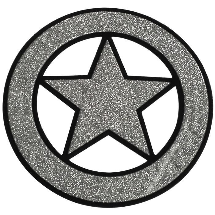 Patch étoile Gris Argenté 4x4 Cm – Thermo Ou Cousu – Idéal Customisation