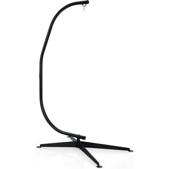 GIANTEX Support de Hamac en Acier pour Fauteuil/Chaise Suspendu avec Base en Croix Charge Max 150KG 111x84x207CM GIANTEX Support de Hamac en Acier pour Fauteuil/Chaise Suspendu avec Base en Croix Charge Max 150KG 111x84x207CM