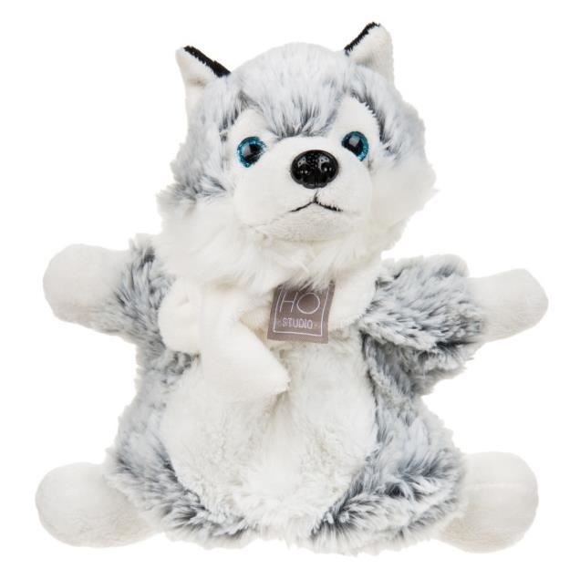 Histoire D Ours Doudou Marionnette Chien Husky Noir Et Blanc Peluche Bebe 22 Cm Cdiscount Puericulture Eveil Bebe