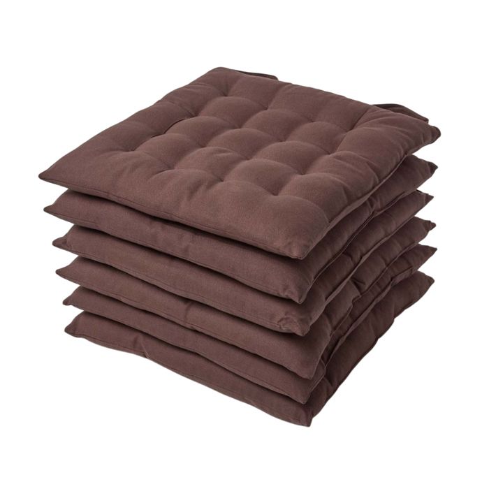 Lounge Pug Coussin 47 X 47cm Cuir Végan Chocolat Coussin Canapé Et