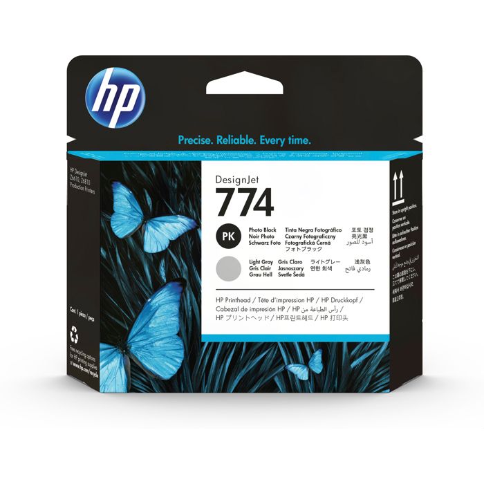 HP INC. Têtes dimpression HP 774 - Noir photo Gris Clair - Jet dencre