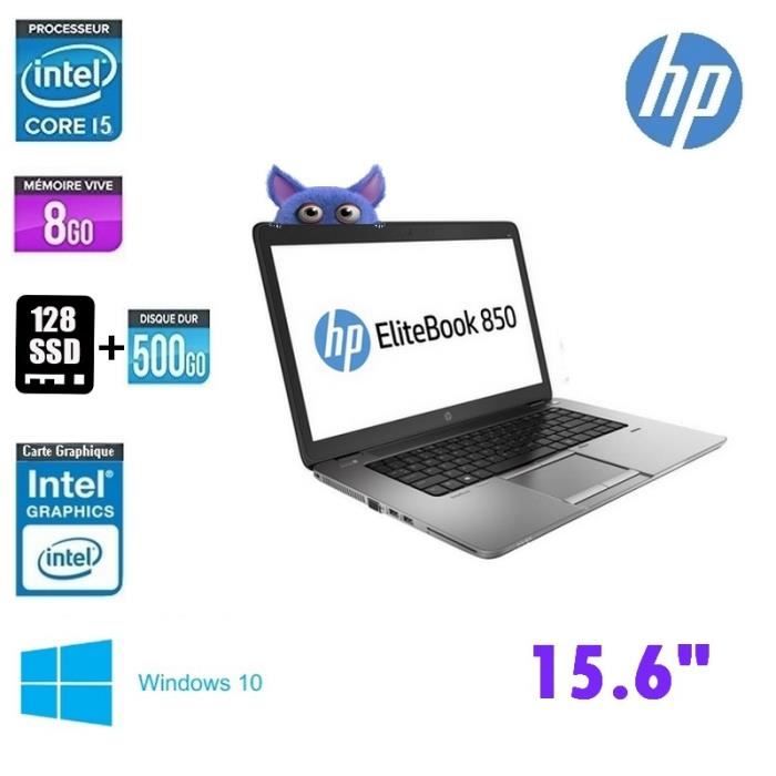 HP ELITEBOOK 850 G3 I5 SSD 128GO + HDD 500GO - GRADE C - Hewlett packard