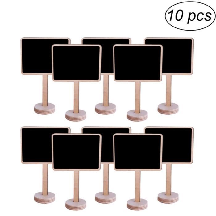 10 Pcs Mini Tableau En Bois Avec Support Tableau Noir Signe Titulaire 10-pcs-mini-tableau-en-bois-avec-support-tableau-noir-signe-titulaire