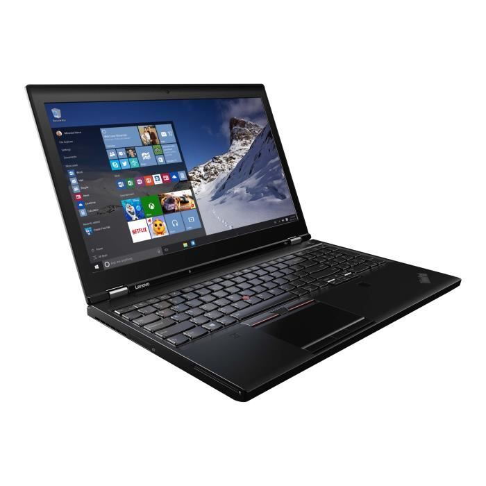 Lenovo ThinkPad P51 20HH Core i7 7700HQ 2.8 GHz Win 10 Pro 64 bits 8 Go RAM SSD TCG Opal Encryption 2 NVMe