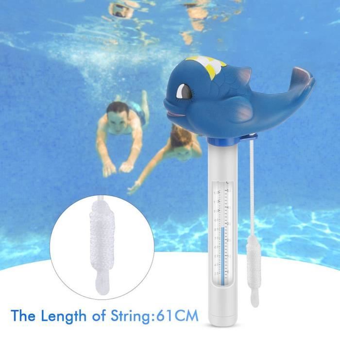 Thermomètre avec ficelle Thermomètre Flottant de Piscine Thermomètre à Eau en Plastique avec