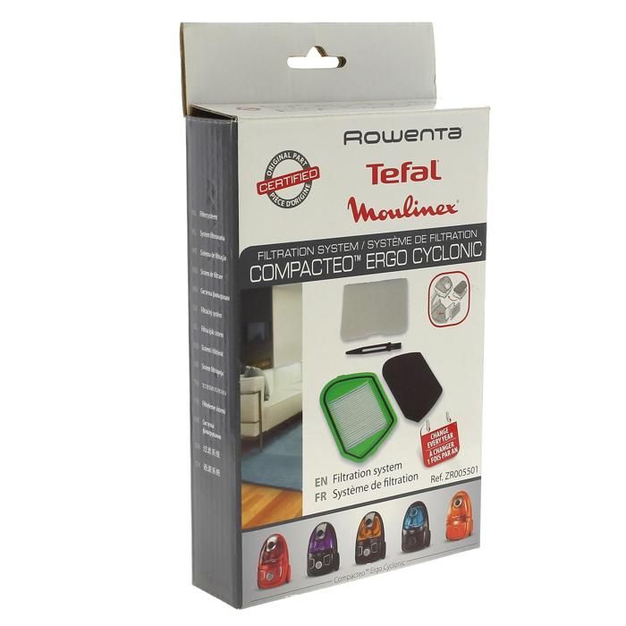 Moulinex MT005401 Kit Filtro Aspirapolvere – Filtro HEPA 10, Spugna E Spazzola – Ricambio Originale