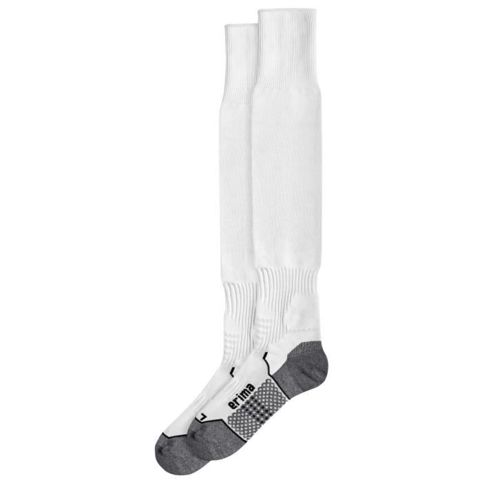Chaussettes de football - Erima - Modèle sans logo - Couleur blanche - Respirantes - Confort optimal