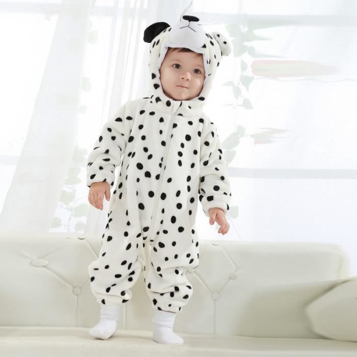 Bebe Grenouilleres Pyjama Ensemble 0 30 Mois Enfant Barboteuse A Capuche Costume Cosplay Combinaison Flanelle Hiver Manteau Chaud Blanc Et Noir Cdiscount Pret A Porter