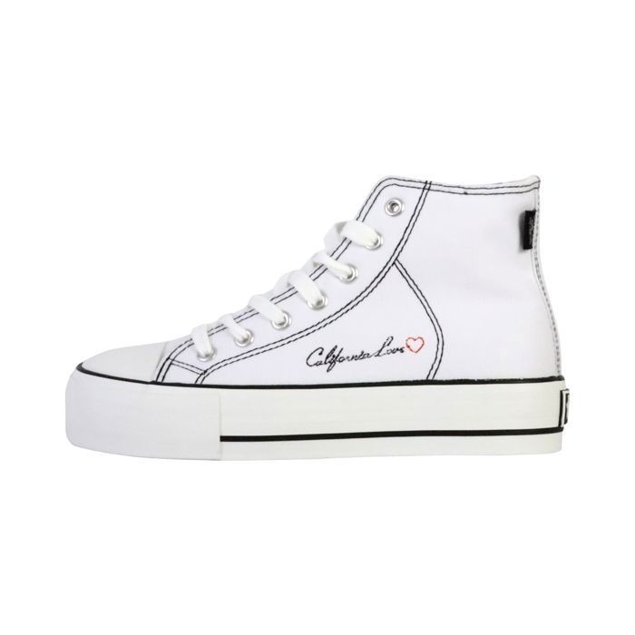 Basket Montante à Lacets Le Temps Des Cerises Dream Blanc Blanc