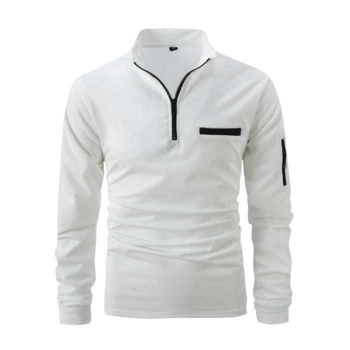 Pull Pour Homme En Tricot - Col Montant Avec Fermeture éclair 1/4 - Manches Longues - Décontracté Et Doux - Pour Automne Et Hiver