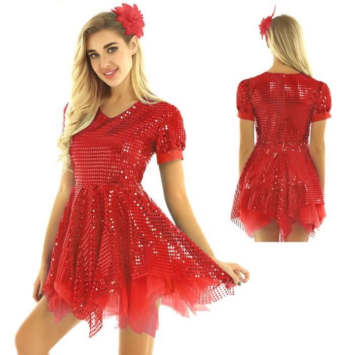 robe paillette rouge