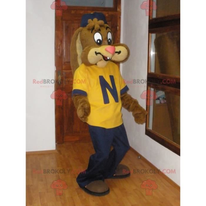Mascotte du célèbre lapin Nesquick. Mascotte de lapin marron - Costume ...