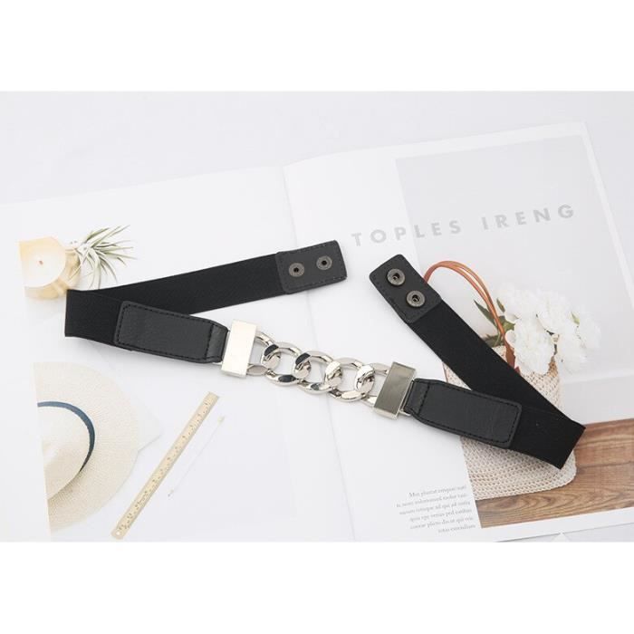 Ceinture Femme Leatherock Cuir Argenté Taille M (33) - Occasion En Excellent état