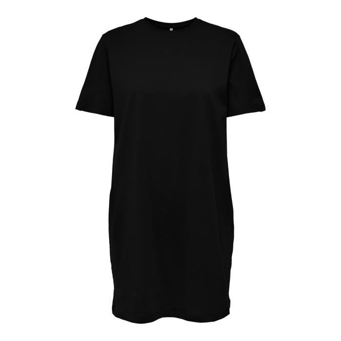 Robe Mi-longue ONLY Pour Femme - Manches Courtes, Col Rond, Cordon De Serrage Taille (Marine) - 10