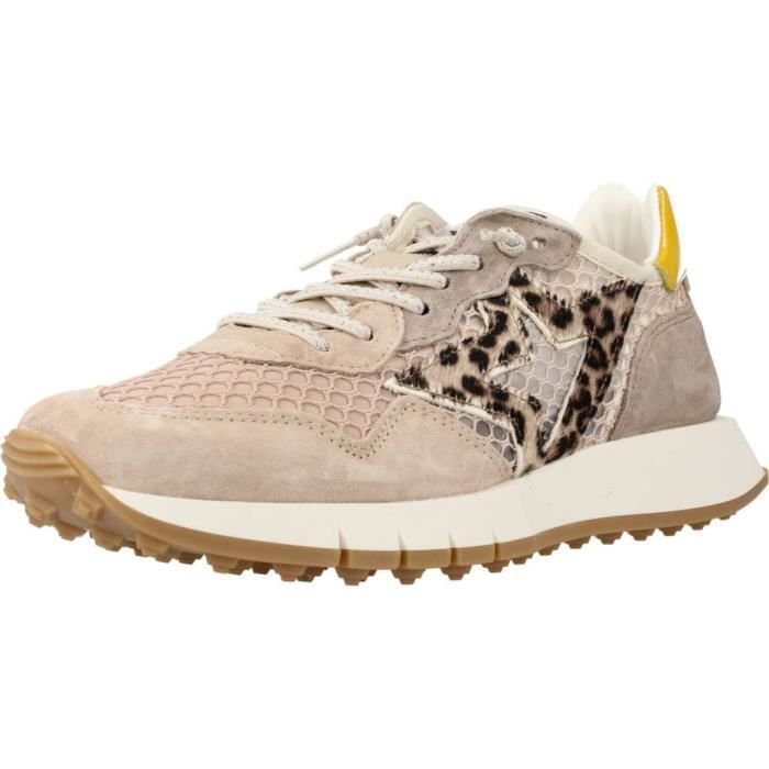 マロン　8 Basket Femme - CETTI - 133958 - Suède - Marron - Lacets