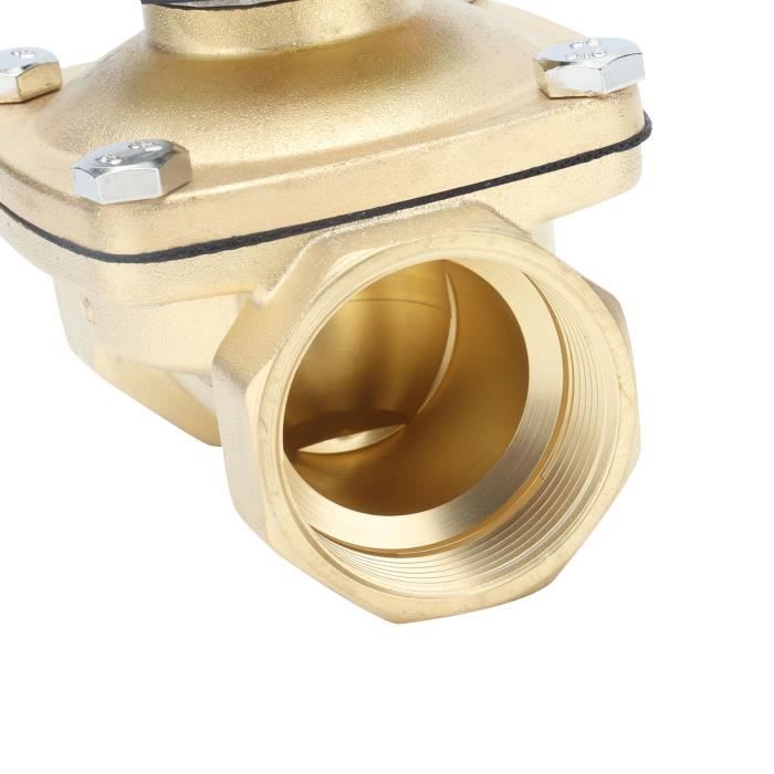 Électrovanne électrique en cuivre 2W-400-40 électrovanne électrique ...