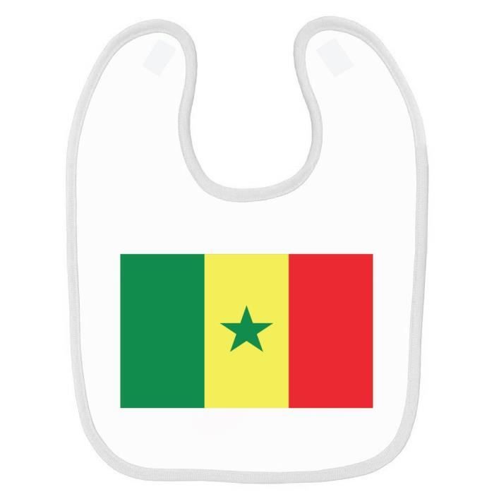 Bavoir Bebe Imprime Drapeau Senegal Blanc Cdiscount Puericulture Eveil Bebe