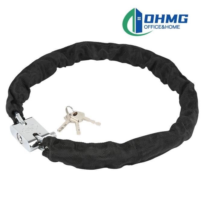 Chaîne Antivol Vélo Diyife – 4 Mm Acier Inoxydable, 3 Clés, étanche, Anticorrosion, Usage Polyvalent
