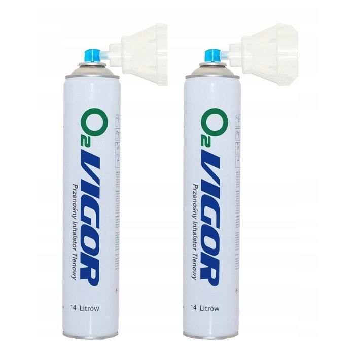 Boîte dinhalation doxygène 99% O2 14L inodore 2 pièces