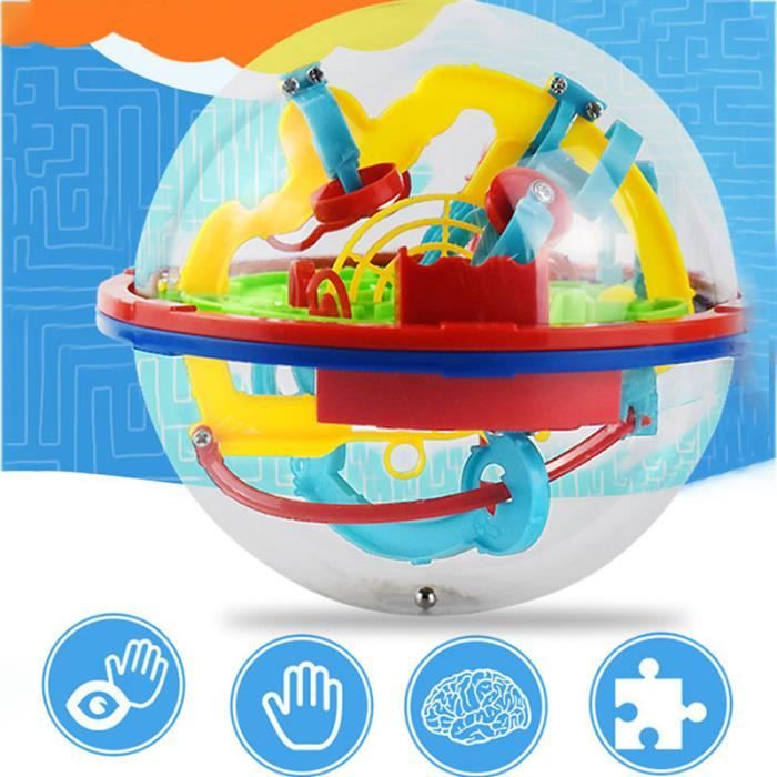 Jouet de jeu de puzzle pour enfants -Boule de labyrinthe 3D, Boule