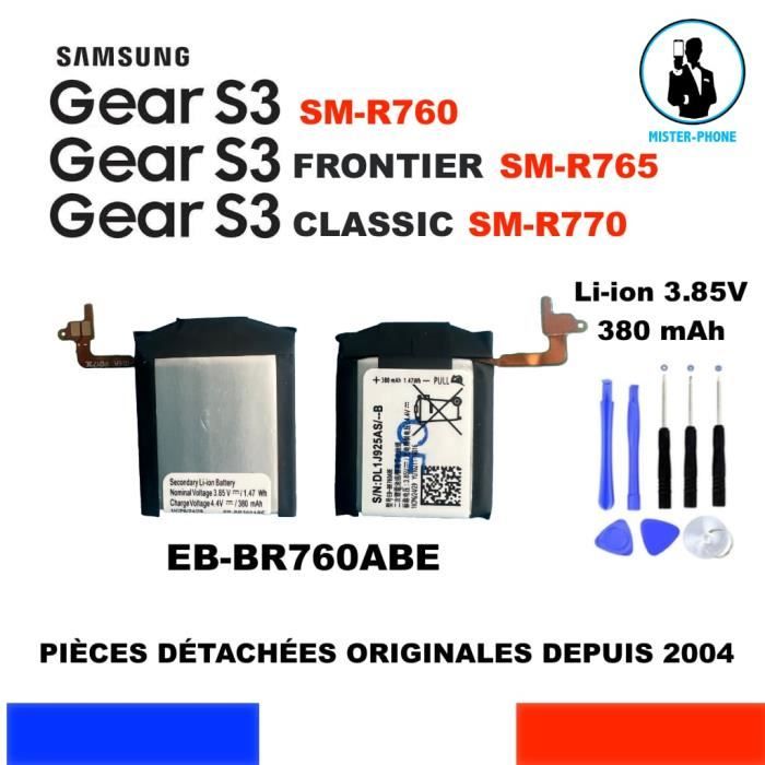 BATTERIE ORIGINALE EB-BR760ABE SAMSUNG GEAR S3 SM-R760 SM-R765 SM-R770 CLASSIC