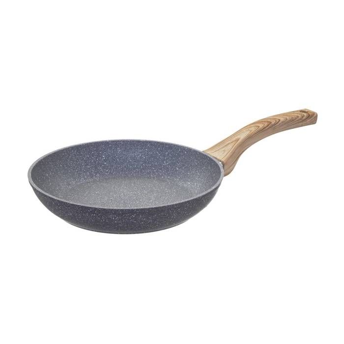 Secret de Gourmet - Poêle D 26 cm en Aluminium Forgé aspect pierre Ligne Nature Grisé