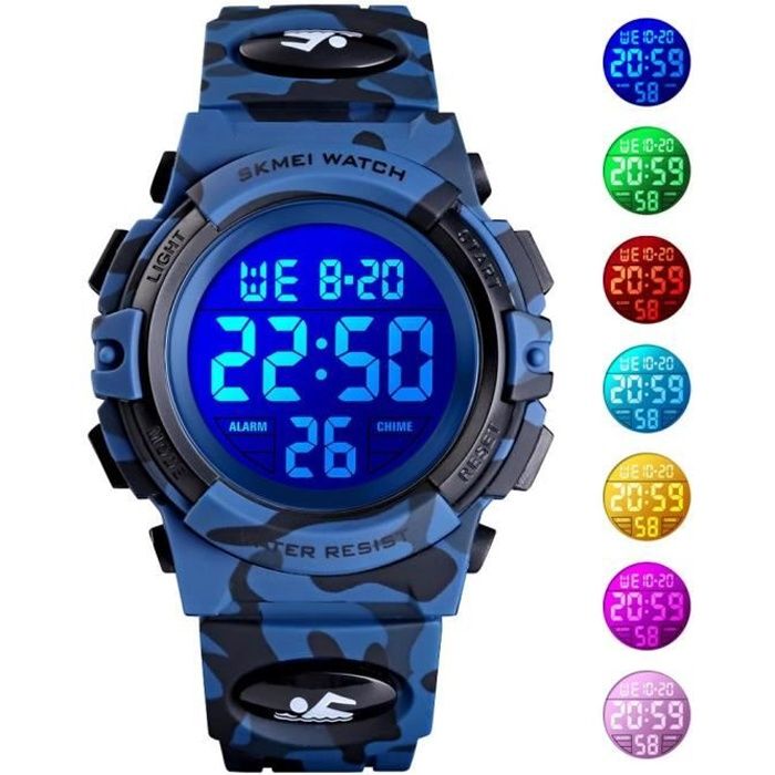 SHARPHY Montre Enfant Garcon de Marque Sport etanche numerique LED