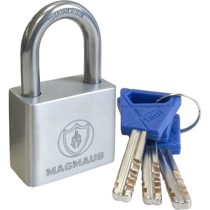 Magmaus SDL-50 [Ne Rouille Jamais] Cadenas Extérieur Robuste et Étanche